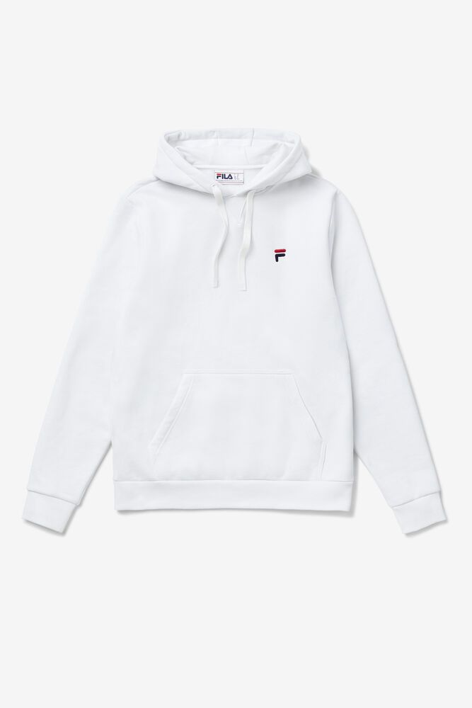 Fila Luka Hoodie White - Mens - 58360VXGC